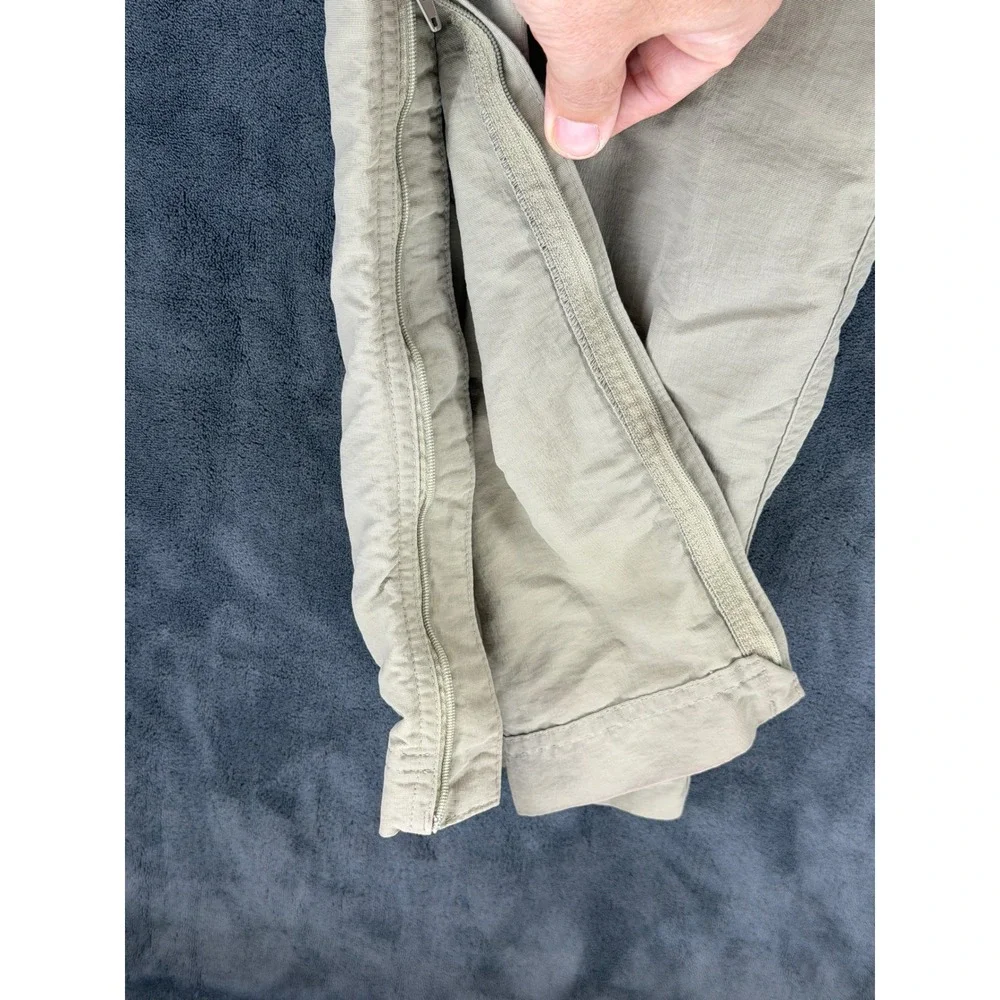 The North Face Mens‎ XL Khaki Convertible Zip Off Hiking Cargo Pants Belted